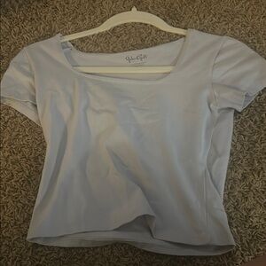 Brandy Melville White Fitted Crop Blouse